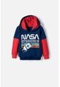 Buzo De La Nasa Con Capucha Azul Y Rojo Para Niño 2T A 5T 4T de NASA