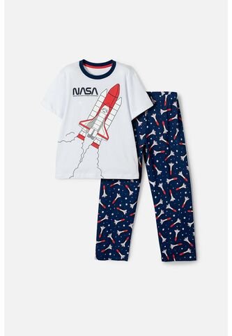 Pijama De La Nasa Con Pantalón Largo Multicolor Para Niño 14 NASA