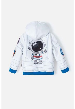 Chaqueta De La Nasa Abierto Blanca Y Azul Para Niño 2T A 5T 5T