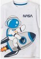 Conjunto De La Nasa Con Pantalón Corto Blanco Y Azul Para Niño 2T A 5T 5T de NASA