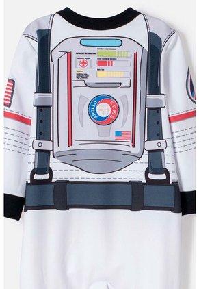Pijama De La Nasa Manga Larga Blanco Para Bebé Niño 9-12