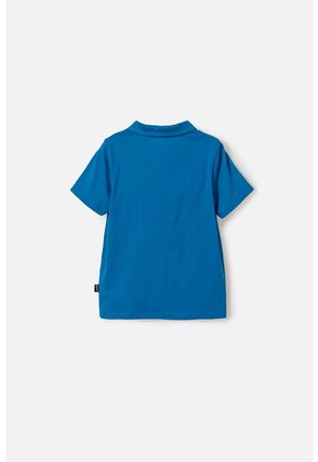 Camiseta Tipo Polo De La Nasa Azul Para Niño 2T A 5T 2T