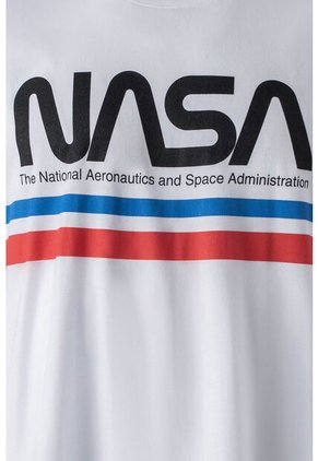 Camiseta De La NASA Blanca Manga Corta Para Hombre L