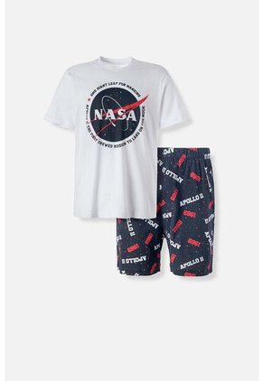 Pijama De Nasa Con Pantalón Corto Para Hombre XS