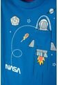 Camiseta De Nasa Manga Corta Azul Para Niño 2T A 5T 5T de NASA