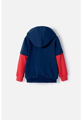 Buzo De La Nasa Con Capucha Azul Y Rojo Para Niño 2T A 5T 3T