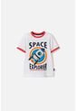 Camiseta De Nasa Manga Corta Blanco Y Rojo Para Niño 2T A 5T 3T de NASA