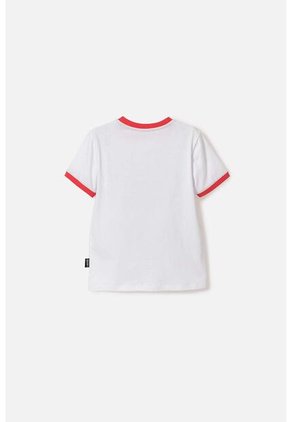 Camiseta De Nasa Manga Corta Blanco Y Rojo Para Niño 2T A 5T 3T