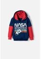 Buzo De La Nasa Con Capucha Azul Y Rojo Para Niño 2T A 5T 5T de NASA