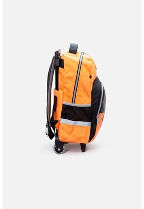 Morral De Nasa 16.5" Con Ruedas Naranja Para Niño U