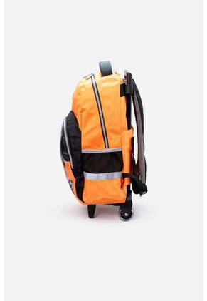 Morral De Nasa 16.5" Con Ruedas Naranja Para Niño U