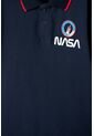Camiseta De La Nasa Tipo Polo Azul Para Niño 6 de NASA