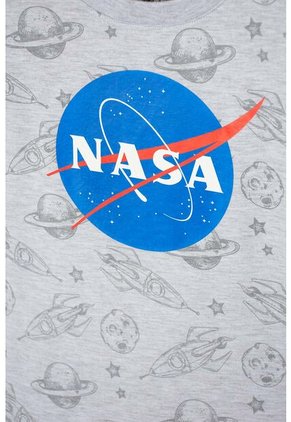 Camiseta De Nasa Manga Corta Gris Para Niño 10