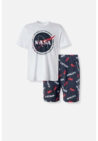 Pijama De Nasa Con Pantalón Corto Para Hombre L NASA