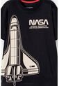 Camiseta De La Nasa Manga Corta Negro Para Niño 12 de NASA