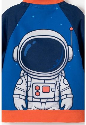 Chaqueta De La Nasa Con Cierre Azul Y Naranja Para Bebé Niño 9-12