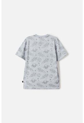 Camiseta De Nasa Manga Corta Gris Para Niño 12