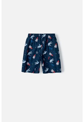 Pantaloneta De Baño De La Nasa Azul Oscuro Estampada Para Niño 8