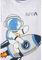 Conjunto De La Nasa Con Pantalón Largo Blanco Y Azul Para Niño 2T A 5T 4T de NASA