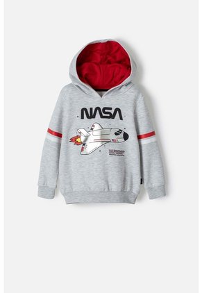 Buzo De La Nasa Con Capucha Gris Para Niño 2T A 5T 4T
