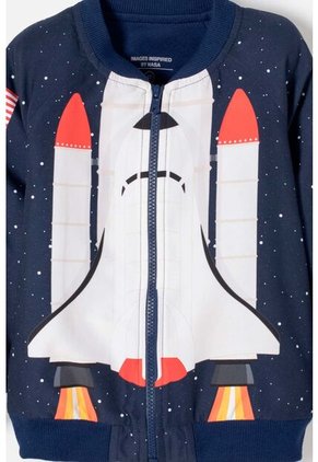 Chaqueta De La Nasa Con Cierre Azul Para Niño 2T A 5T 2T
