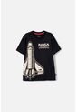 Camiseta De La Nasa Manga Corta Negro Para Niño 14 de NASA