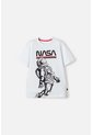 Camiseta De La Nasa Manga Corta Blanco Para Niño 14 de NASA