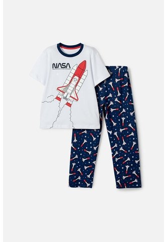 Pijama De La Nasa Con Pantalón Largo Multicolor Para Niño 12 NASA