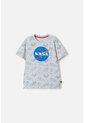 Camiseta De Nasa Manga Corta Gris Para Niño 8 de NASA