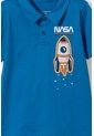 Camiseta Tipo Polo De La Nasa Azul Para Niño 2T A 5T 4T de NASA