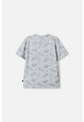 Camiseta De Nasa Manga Corta Gris Para Niño 8