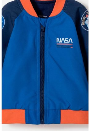 Chaqueta De La Nasa Con Cierre Azul Y Naranja Para Bebé Niño 6-9