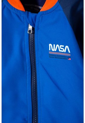 Chaqueta De La Nasa Con Cierre Azul Y Naranja Para Bebé Niño 6-9