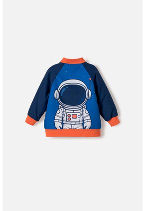 Chaqueta De La Nasa Con Cierre Azul Y Naranja Para Bebé Niño 6-9