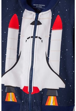 Chaqueta De La Nasa Con Cierre Azul Para Niño 2T A 5T 3T