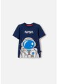Camiseta De Nasa Manga Corta Azul Para Niño 2T A 5T 4T de NASA