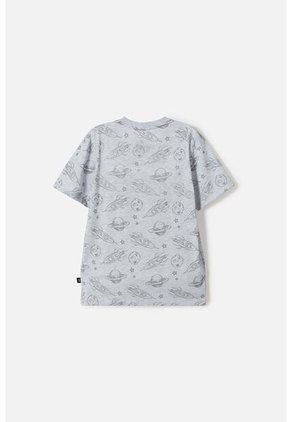 Camiseta De Nasa Manga Corta Gris Para Niño 8