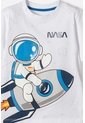 Conjunto De La Nasa Con Pantalón Largo Blanco Y Azul Para Niño 2T A 5T 3T de NASA