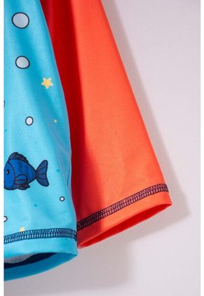 Conjunto De Baño De La Nasa Azul Y Naranja Para Bebé Niño 3-6