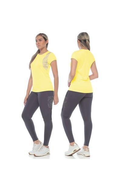 CONJUNTO DEPORTIVO NATIVOS MUJER A21886 GRIS AMARILLO Talla 12