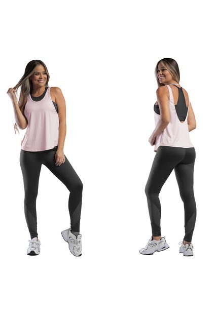 CONJUNTO DEPORTIVO NATIVOS MUJER A21887 GRIS ROSADO Talla 10