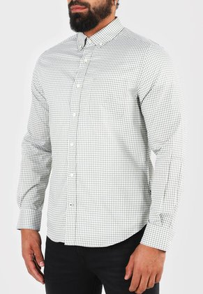 Camisa Verde Oliva-Blanco Nautica