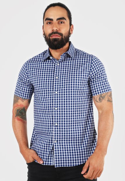 Camisa Azul-Blanco Nautica