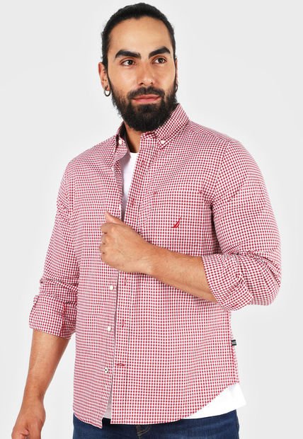 Camisa Rojo-Blanco Nautica