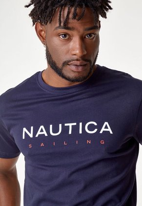 Camiseta Azul Navy-Rojo-Blanco Nautica