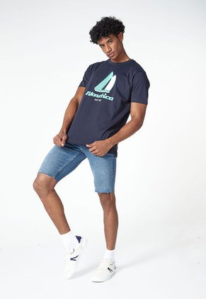 Camiseta Azul-Verde-Blanco Nautica