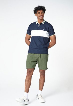 Polo Azul-Blanco-Verde Nautica