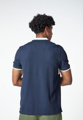 Polo Azul-Blanco-Verde Nautica