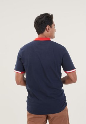 Polo Azul-Rojo-Blanco Nautica