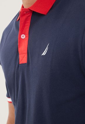 Polo Azul-Rojo-Blanco Nautica